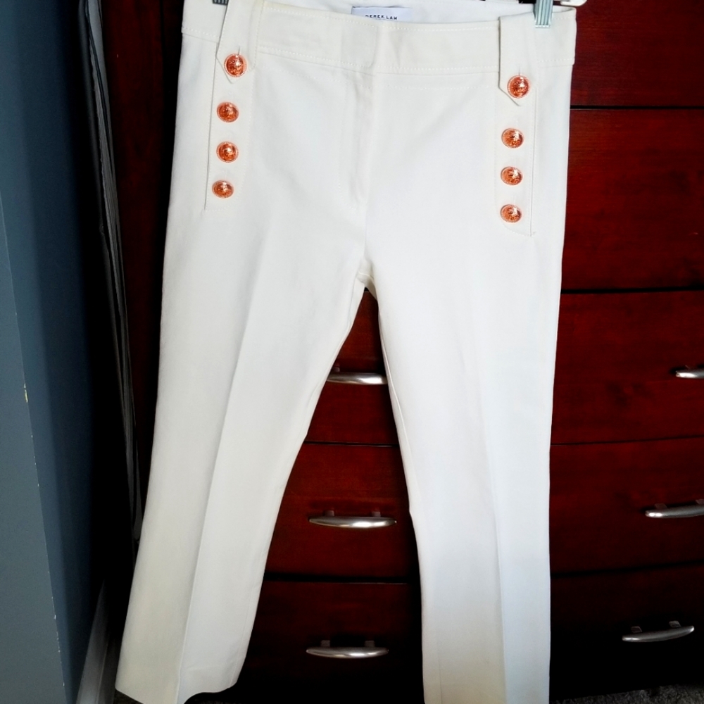 Derek Lam 10 Crosby Creamy White Sailor Pants. Size 8